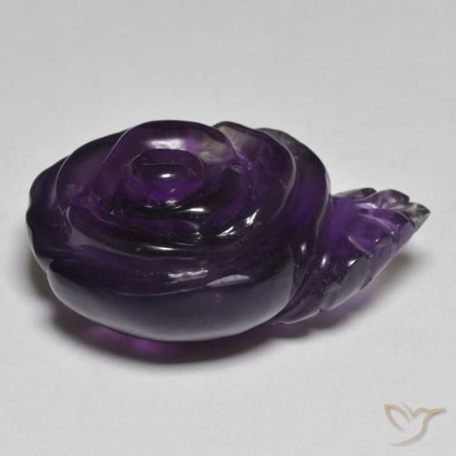 9,17 ctw natürlicher Mittelviolett Amethyst, Blumen-Schliff, Lichtdurchlässig