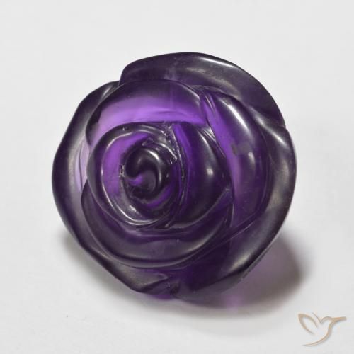 9,17 ctw natürlicher tiefviolett Amethyst, Blumen-Schliff, Lichtdurchlässig