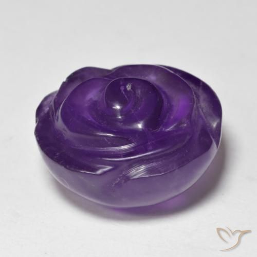 9,17 ctw natürlicher Mittelviolett Amethyst, Blumen-Schliff, Lichtdurchlässig