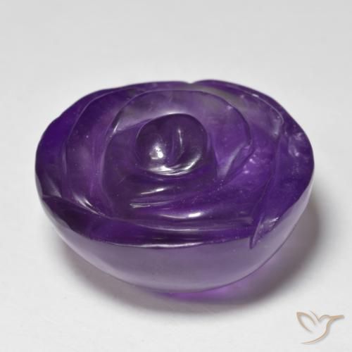 9,17 ctw natürlicher Mittelviolett Amethyst, Blumen-Schliff, Lichtdurchlässig