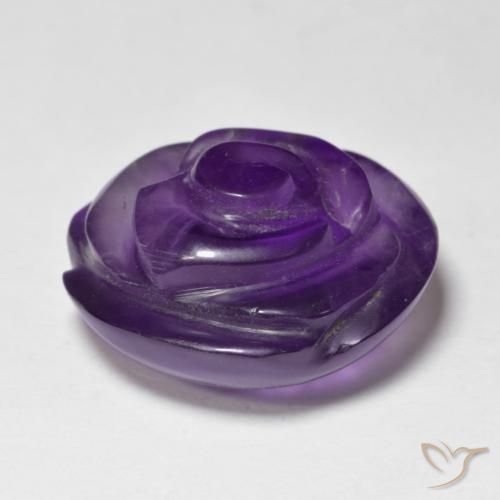 9,17 ctw natürlicher Mittelviolett Amethyst, Blumen-Schliff, Lichtdurchlässig