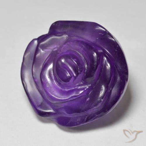 9,17 ctw natürlicher Mittelviolett Amethyst, Blumen-Schliff, Lichtdurchlässig