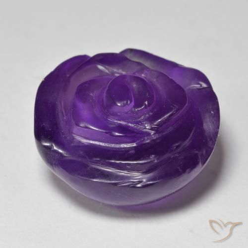 9,17 ctw natürlicher Mittelviolett Amethyst, Blumen-Schliff, Lichtdurchlässig