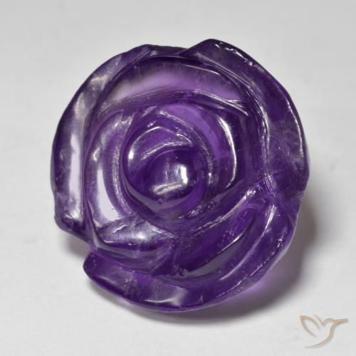 17.75ct Natürlicher Mittelviolett Amethyst, Blumen-Schliff, Lichtdurchlässig