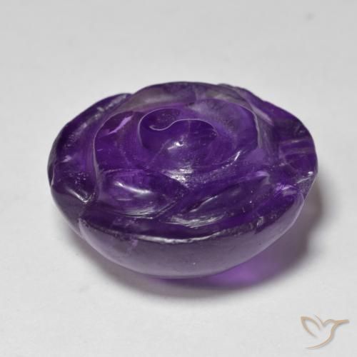 9,17 ctw natürlicher Mittelviolett Amethyst, Blumen-Schliff, Lichtdurchlässig