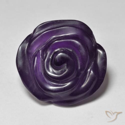 15.76ct Natürlicher Mittelviolett Amethyst, Blumen-Schliff, Lichtdurchlässig