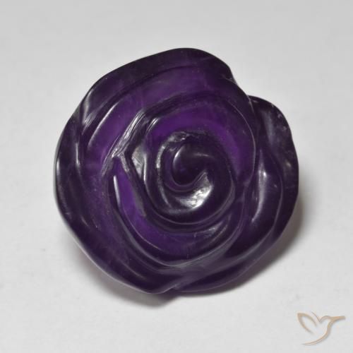 9,17 ctw natürlicher Mittelviolett Amethyst, Blumen-Schliff, Lichtdurchlässig