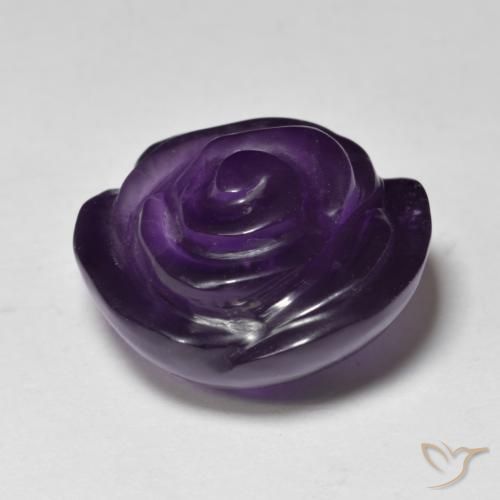 9,17 ctw natürlicher Mittelviolett Amethyst, Blumen-Schliff, Lichtdurchlässig