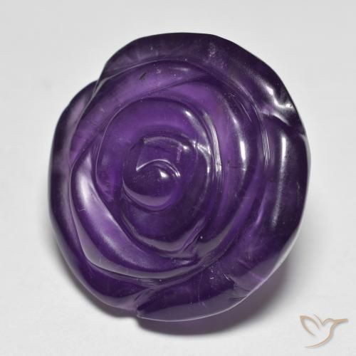9,17 ctw natürlicher dunkelviolett Amethyst, Blumen-Schliff, Lichtdurchlässig
