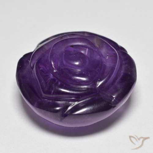 9,17 ctw natürlicher dunkelviolett Amethyst, Blumen-Schliff, Lichtdurchlässig