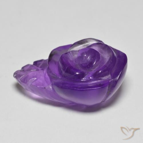 9,17 ctw natürlicher Mittelviolett Amethyst, Blumen-Schliff, Lichtdurchlässig