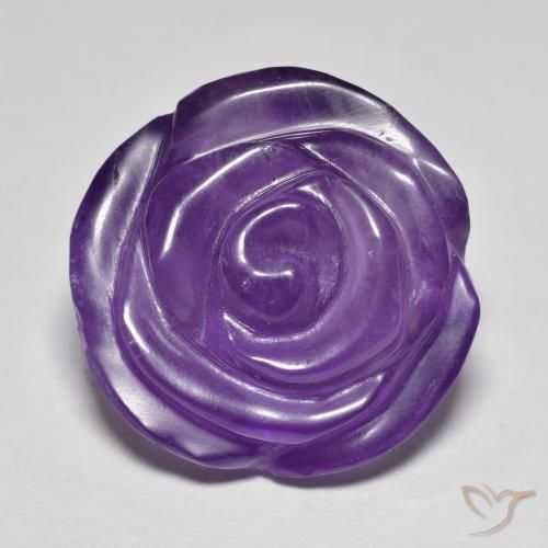 18.09ct Natürlicher Mittelviolett Amethyst, Blumen-Schliff, Lichtdurchlässig