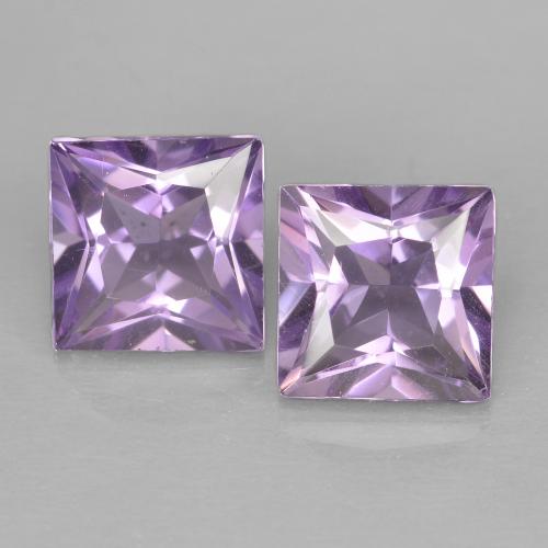 2.05 ct natürliche hellviolett Amethyst-Edelsteine, Quadrat, VVS-VS