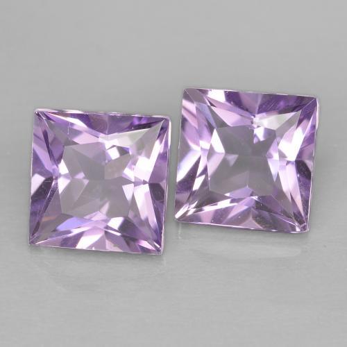 2.05 ct natürliche hellviolett Amethyst-Edelsteine, Quadrat, VVS-VS
