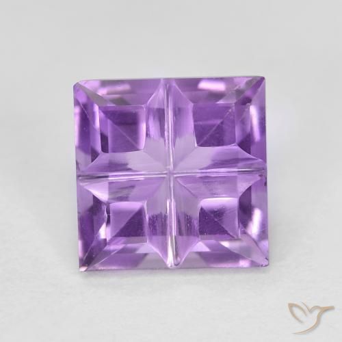 1.54ct Natürlicher Mittelviolett Amethyst, Quadrat, VVS-VS