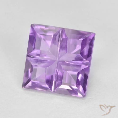 9,17 ctw natürlicher Mittelviolett Amethyst, Quadrat, VVS-VS