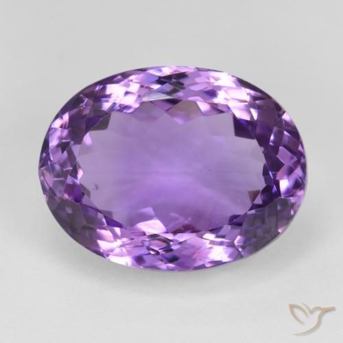 20.84ct Natürlicher Lebhaftes Violett Amethyst, Oval, VS