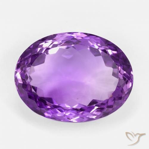 21.03ct Natürlicher Intensives Violett Amethyst, Oval, VVS