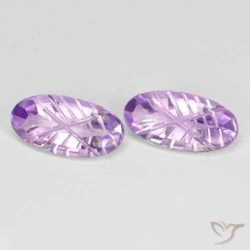 3.58 ct natürliche hellviolett Amethyst-Edelsteine, Oval, VVS-VS