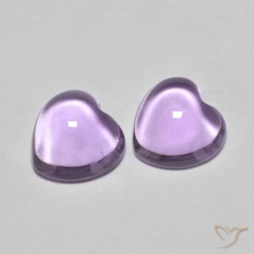 1.72ctw Natürlicher Mittel-helles Violett Amethyst, Herz, Transparent