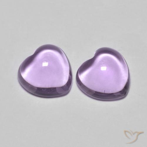 1.72 ct natürliche Mittel-helles Violett Amethyst-Edelsteine, Herz, Transparent