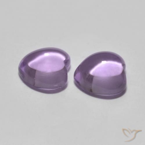 1.72 ct natürliche Mittel-helles Violett Amethyst-Edelsteine, Herz, Transparent