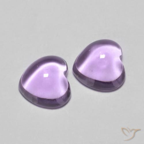1.77ctw Natürlicher Mittelviolettes Rosa Amethyst, Herz, Transparent