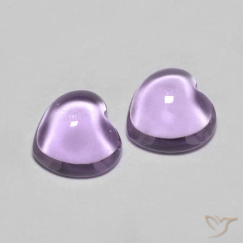 1.76ctw Natürlicher Mittelviolettes Rosa Amethyst, Herz, Transparent