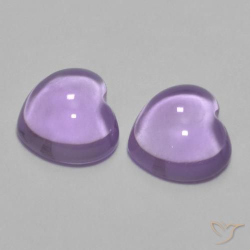 1.77ctw Natürlicher hellviolett Amethyst, Herz, Transparent