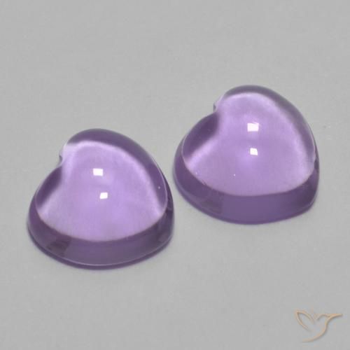 1.77 ct natürliche hellviolett Amethyst-Edelsteine, Herz, Transparent