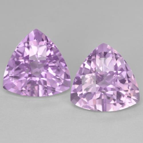 6.57 ct natürliche Mittelrosa Violett Amethyst-Edelsteine, Trillion, VVS