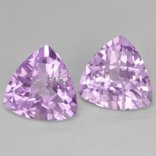6.57 ct natürliche Mittelrosa Violett Amethyst-Edelsteine, Trillion, VVS