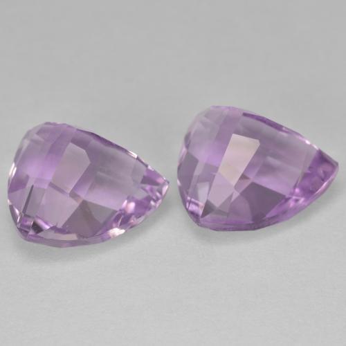 6.57 ct natürliche Mittelrosa Violett Amethyst-Edelsteine, Trillion, VVS