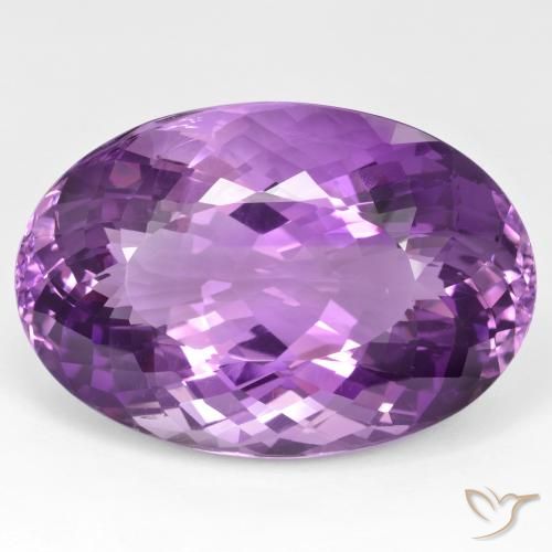 114.96ct Natürlicher Mittelviolett Amethyst, Oval, VVS