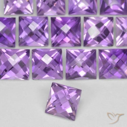 9,17 ctw natürlicher Rosaig-violett Amethyst, Quadrat, VVS-VS