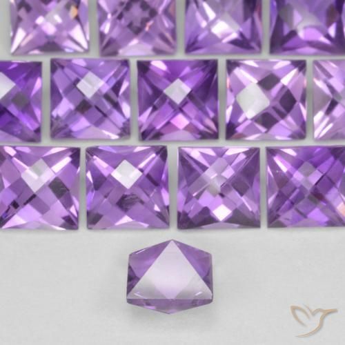 9,17 ctw natürlicher Rosaig-violett Amethyst, Quadrat, VVS-VS