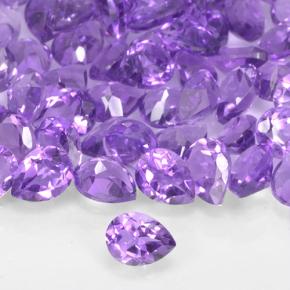 1.13 ct natürliche Lebhaftes Violett Amethyst-Edelsteine, Birnenform, VVS-VS