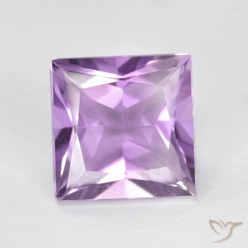 1.57ct Natürlicher Lilaisch-violett Amethyst, Quadrat, VS