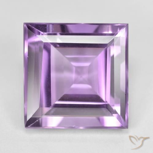 9.61ct Natürlicher Mittel-Dunkelviolett Amethyst, Quadrat, VVS-VS