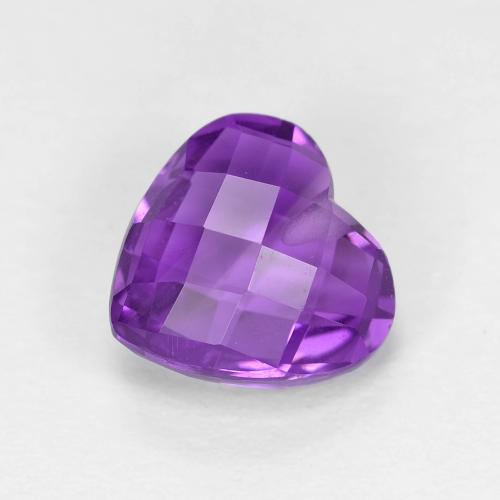 9,17 ctw natürlicher Lebhaftes Violett Amethyst, Herzform, VVS-VS