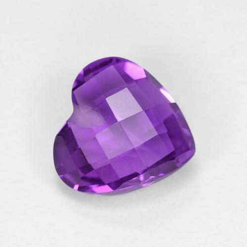 9,17 ctw natürlicher Lebhaftes Violett Amethyst, Herzform, VVS-VS
