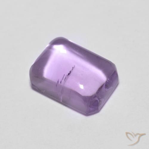 1.26ct Natürlicher hellviolett Amethyst, Smaragdschliff, Transparent