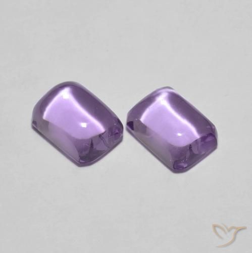 2.24ctw Natürlicher Mittelviolett Amethyst, Smaragdschliff, Transparent