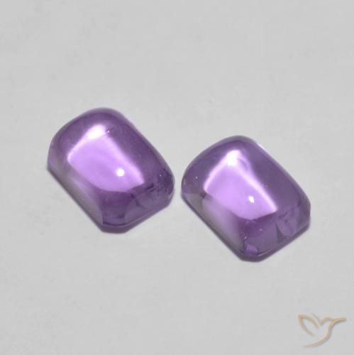2.68ctw Natürlicher Mittelviolett Amethyst, Smaragdschliff, Transparent