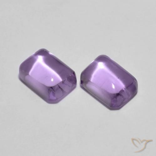 2.56ctw Natürlicher Mittelviolett Amethyst, Smaragdschliff, Transparent