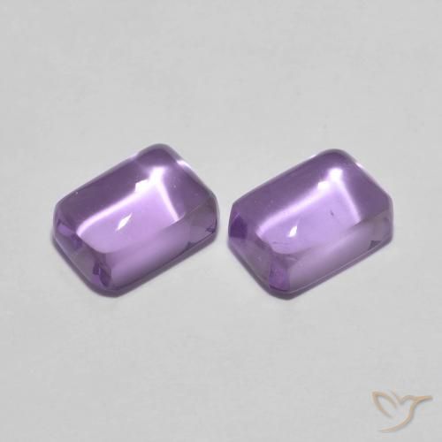 2.56 ct natürliche Mittelviolett Amethyst-Edelsteine, Oktagonschliff, Transparent