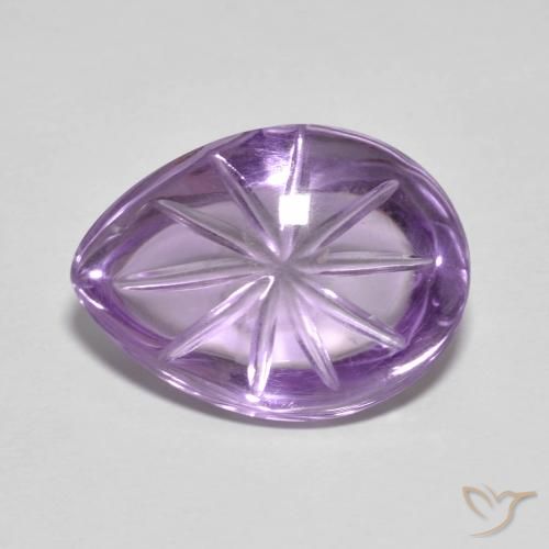 8.16ct Natürlicher Mittelviolett Amethyst, Birnenform, Transparent