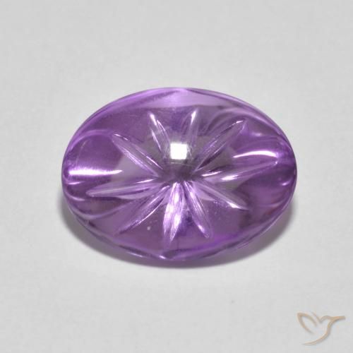 4.25ct Natürlicher Mittelviolett Amethyst, Oval, Transparent