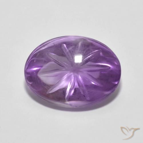 5.29ct Natürlicher Mittelviolett Amethyst, Oval, Transparent
