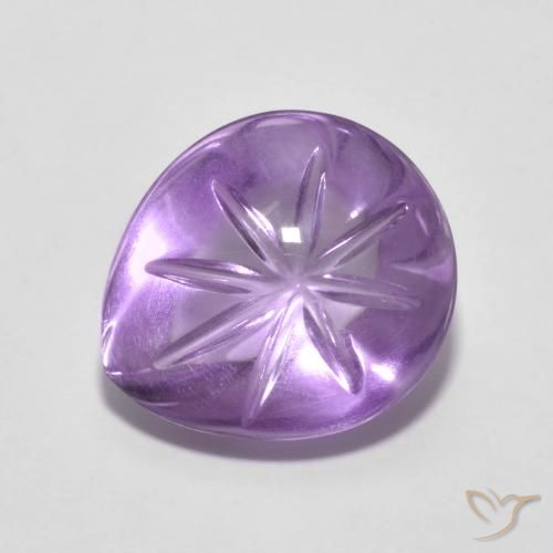 4.80ct Natürlicher Mittelviolett Amethyst, Birnenform, Transparent